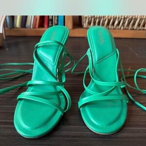 Aldo Women's Vibrant Green Strappy Sandals
